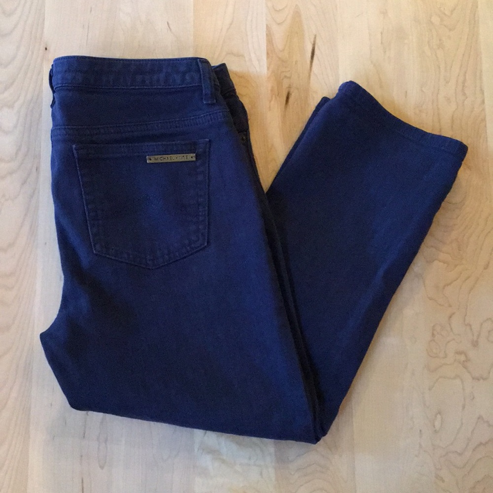 Michael Kors navy blue denim Crop Capri je…